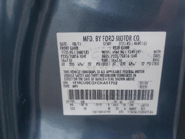 2012 FORD ESCAPE LIM #3302749028