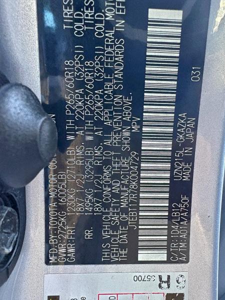 2008 TOYOTA 4RUNNER LI #3296250425