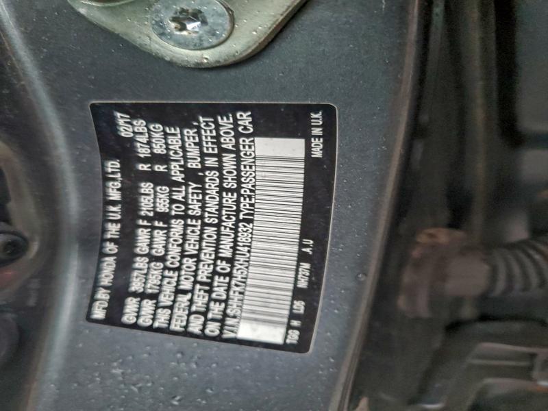 2017 HONDA CIVIC EX #3302795918