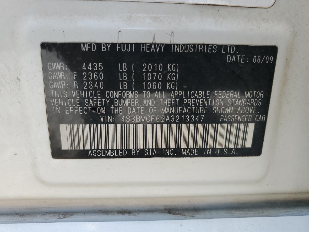 SUBARU LEGACY 2.5I PREMIUM