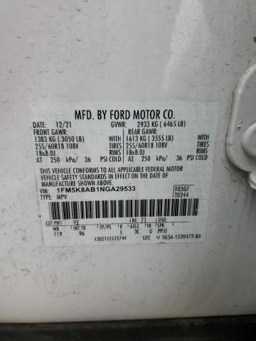 2022 FORD EXPLORER P #3284981941