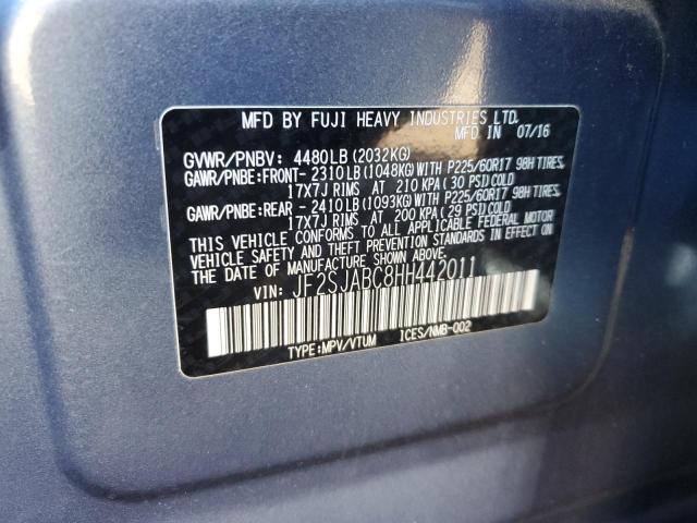 2017 SUBARU FORESTER 2 - JF2SJABC8HH442011