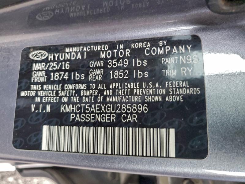 2016 HYUNDAI ACCENT SE #3296480638