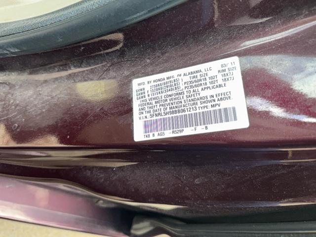 2011 HONDA ODYSSEY TO #3290190252