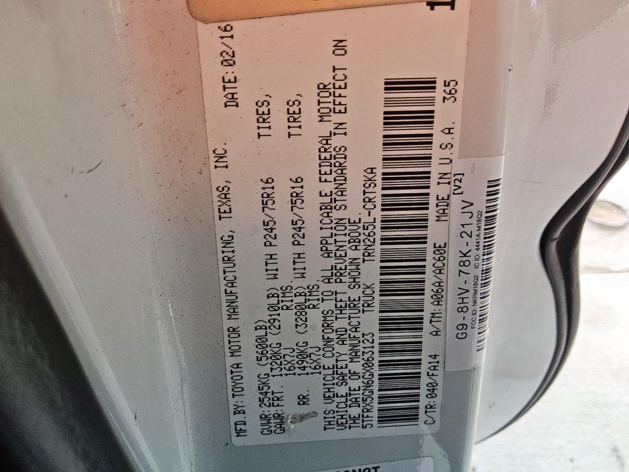 TOYOTA TACOMA ACCESS CAB