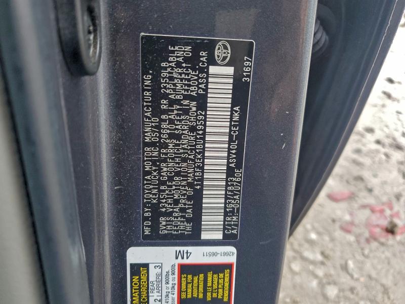 2011 TOYOTA CAMRY BASE #3308217167