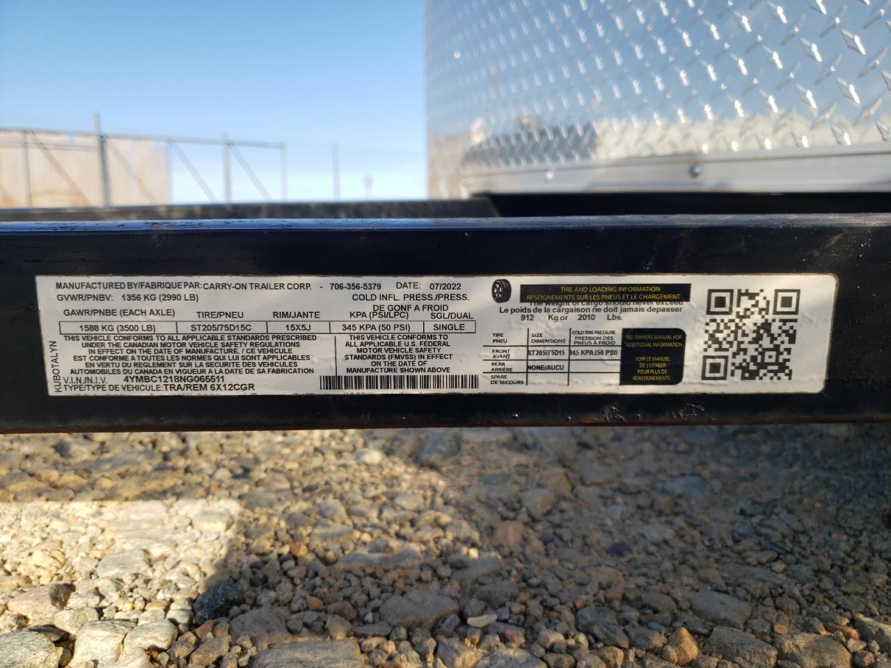 Lot #3301791396 2022 CARRY ON UNKNOWN