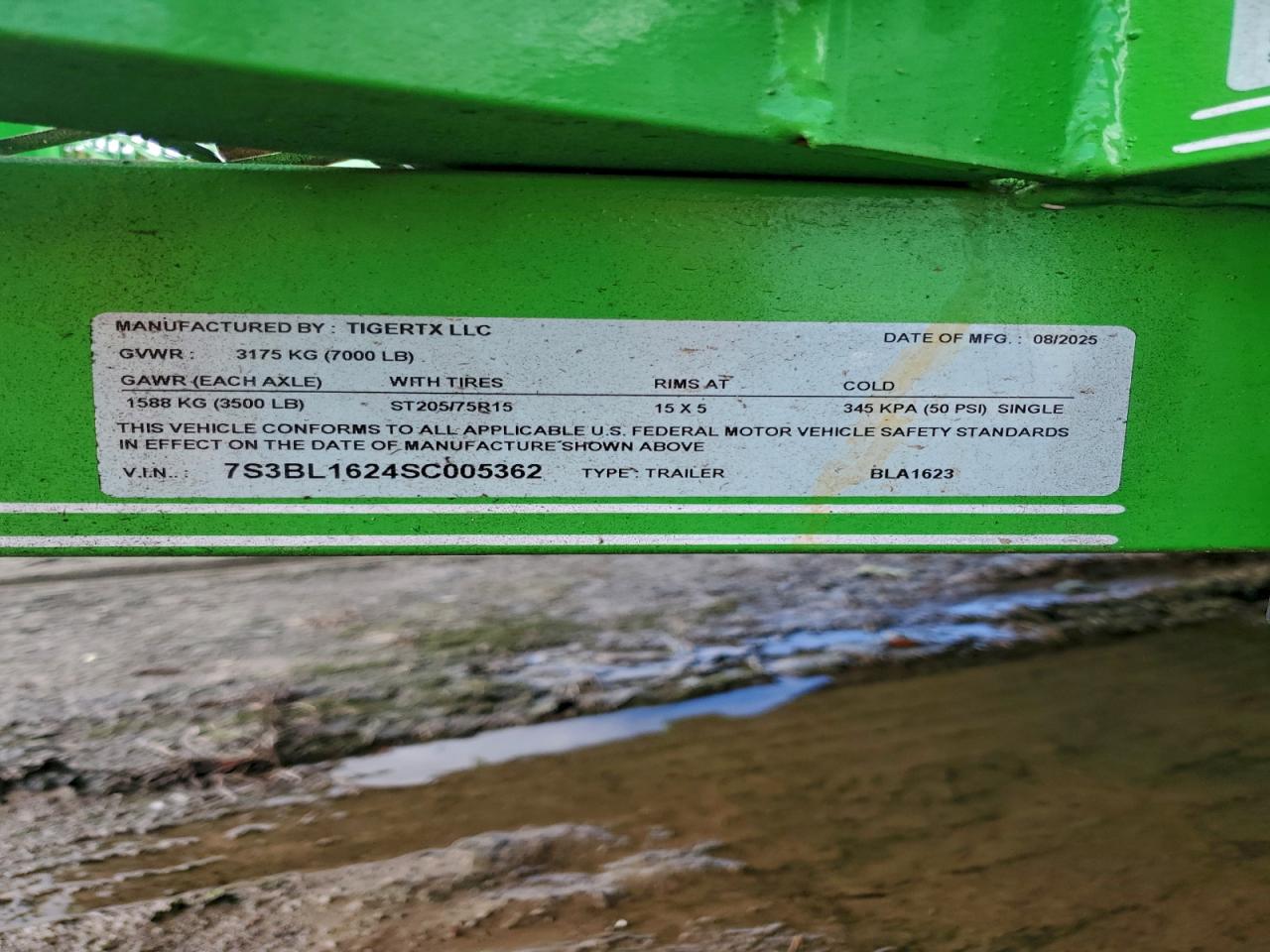 Lot #3296222448 2025 TIGER UNKNOWN