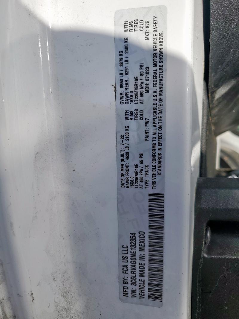 2022 RAM PROMASTER #3286687311