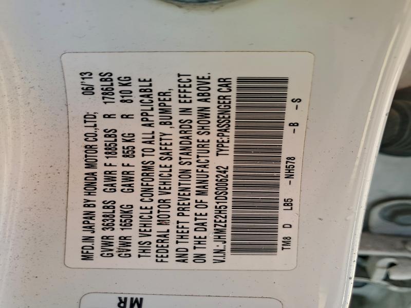 2013 HONDA INSIGHT LX #3296332411