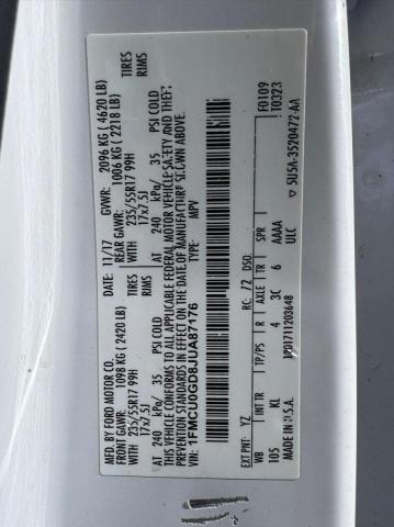 2018 FORD ESCAPE SE #3278576952