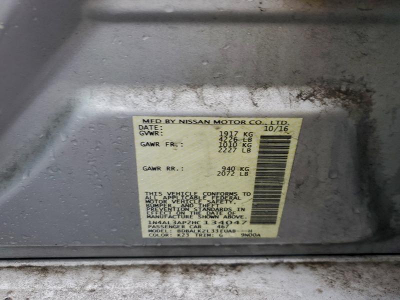 2017 NISSAN ALTIMA 2.5 #3297048523