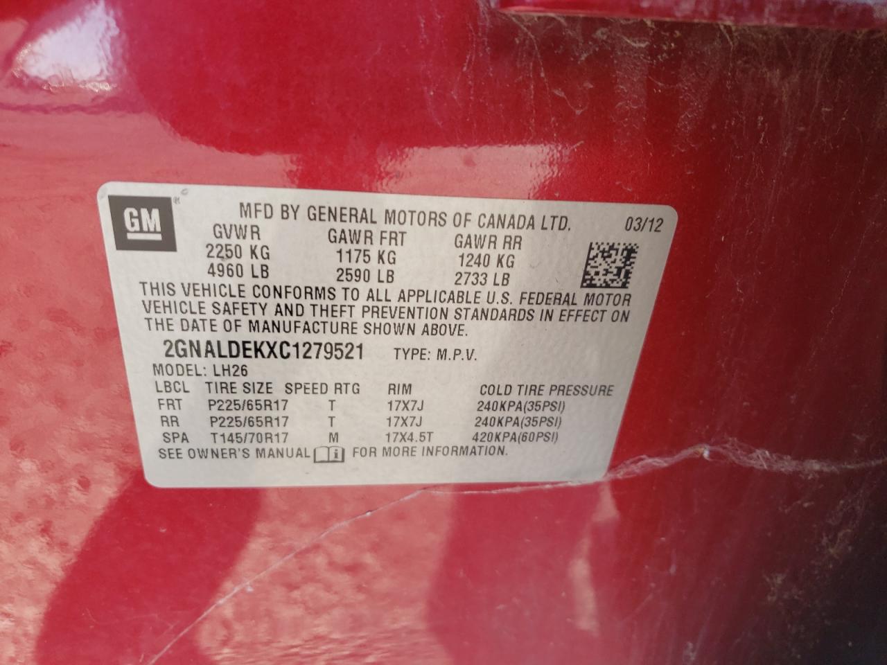 CHEVROLET EQUINOX LT