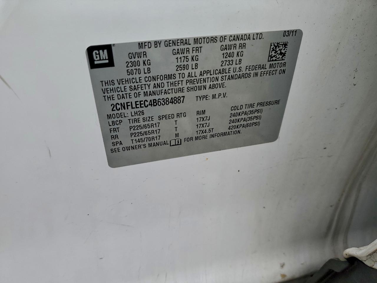 CHEVROLET EQUINOX LT