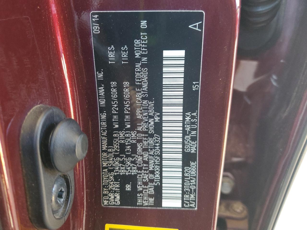 TOYOTA HIGHLANDER XLE