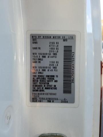 2019 NISSAN NV200 2.5S #3296231431