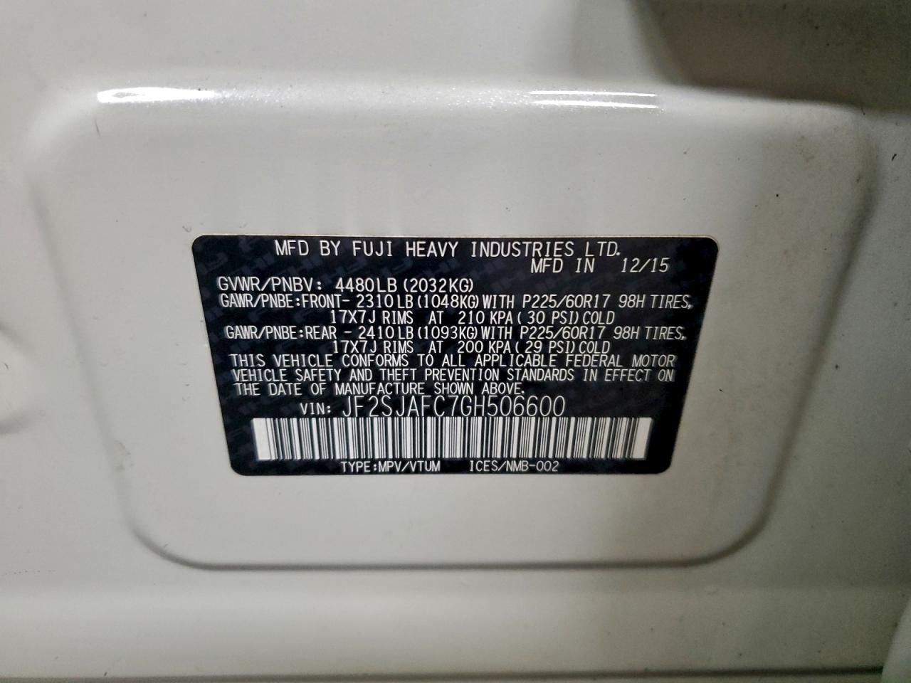 SUBARU FORESTER 2.5I PREMIUM