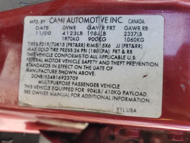 2001 CHEVROLET TRACKER LT #3296279412