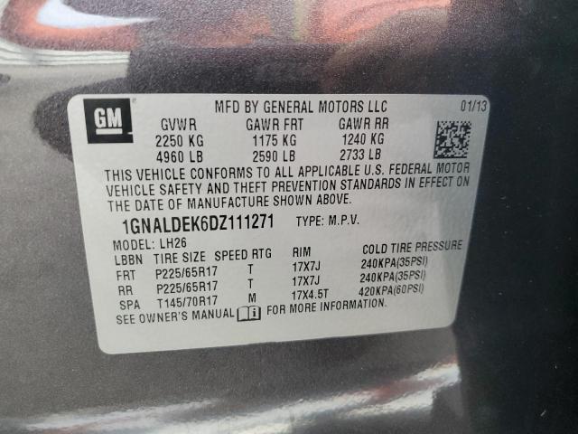 2013 CHEVROLET EQUINOX LT - 1GNALDEK6DZ111271