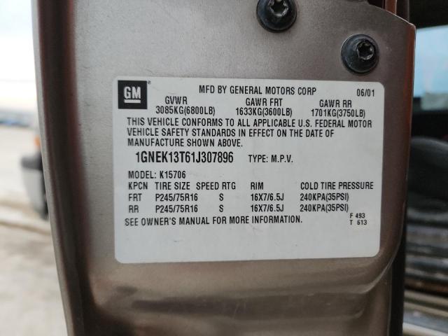 2001 CHEVROLET TAHOE K150 #3304587439