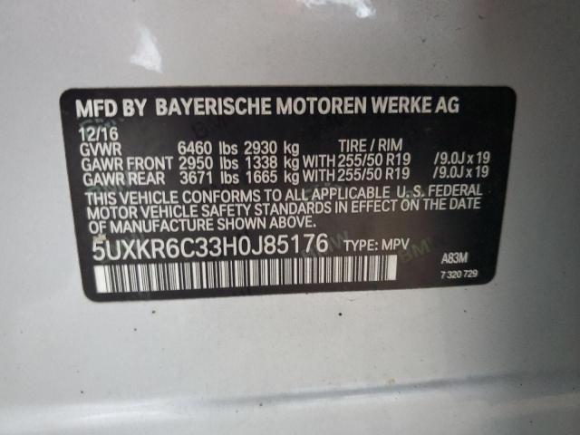 2017 BMW X5 XDRIVE5 - 5UXKR6C33H0J85176