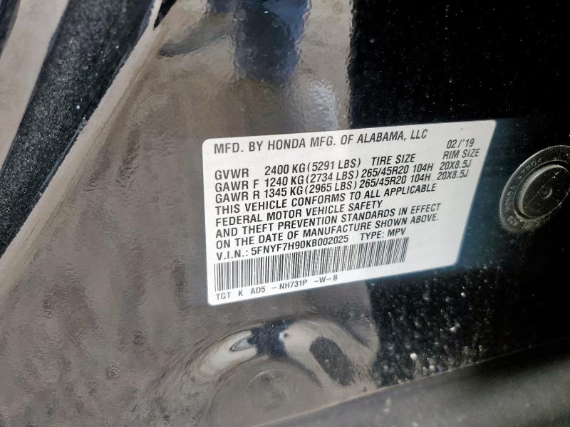 2019 HONDA PASSPORT T #3318021410