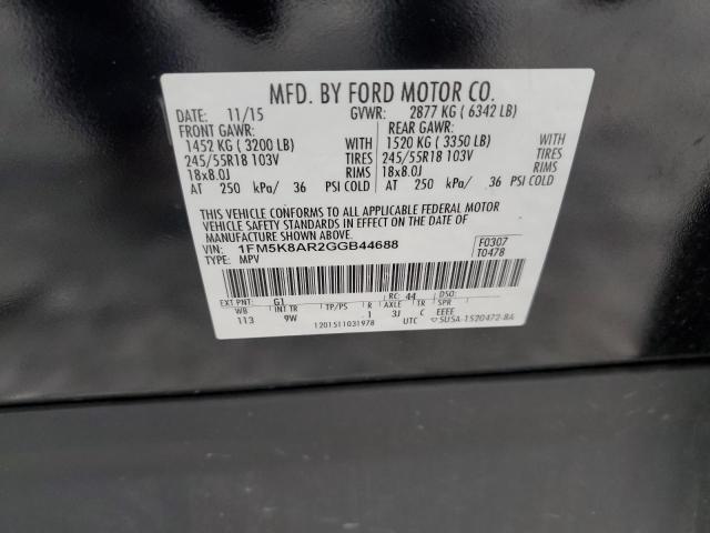 2016 FORD EXPLORER P - 1FM5K8AR2GGB44688