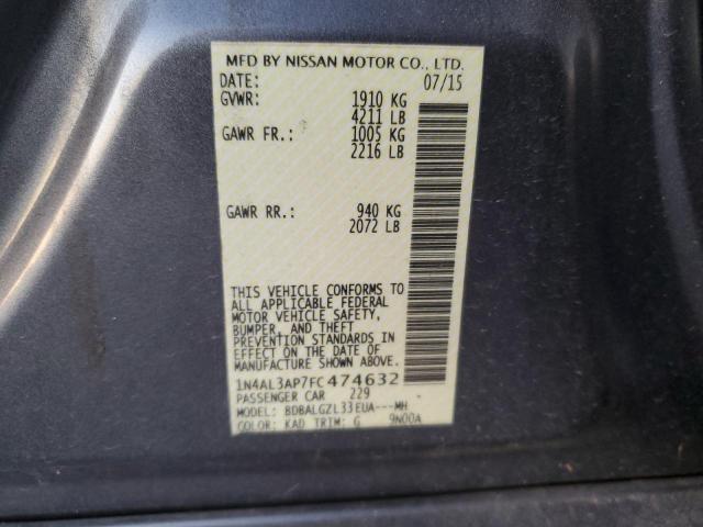 2015 NISSAN ALTIMA 2.5 #3305541072