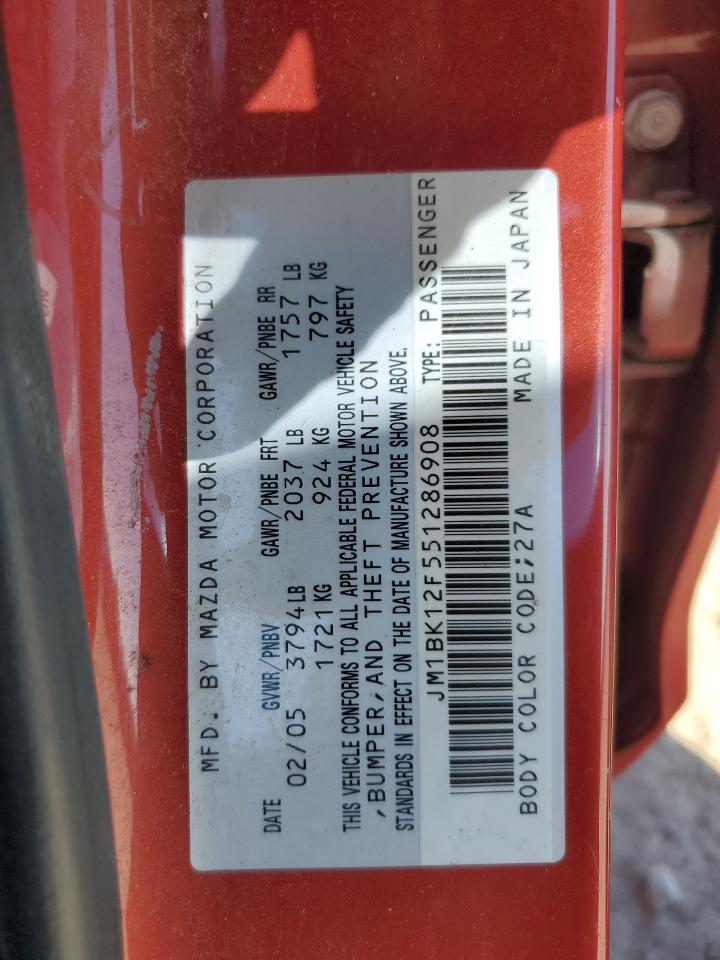 Lot #3286648339 2005 MAZDA 3 I