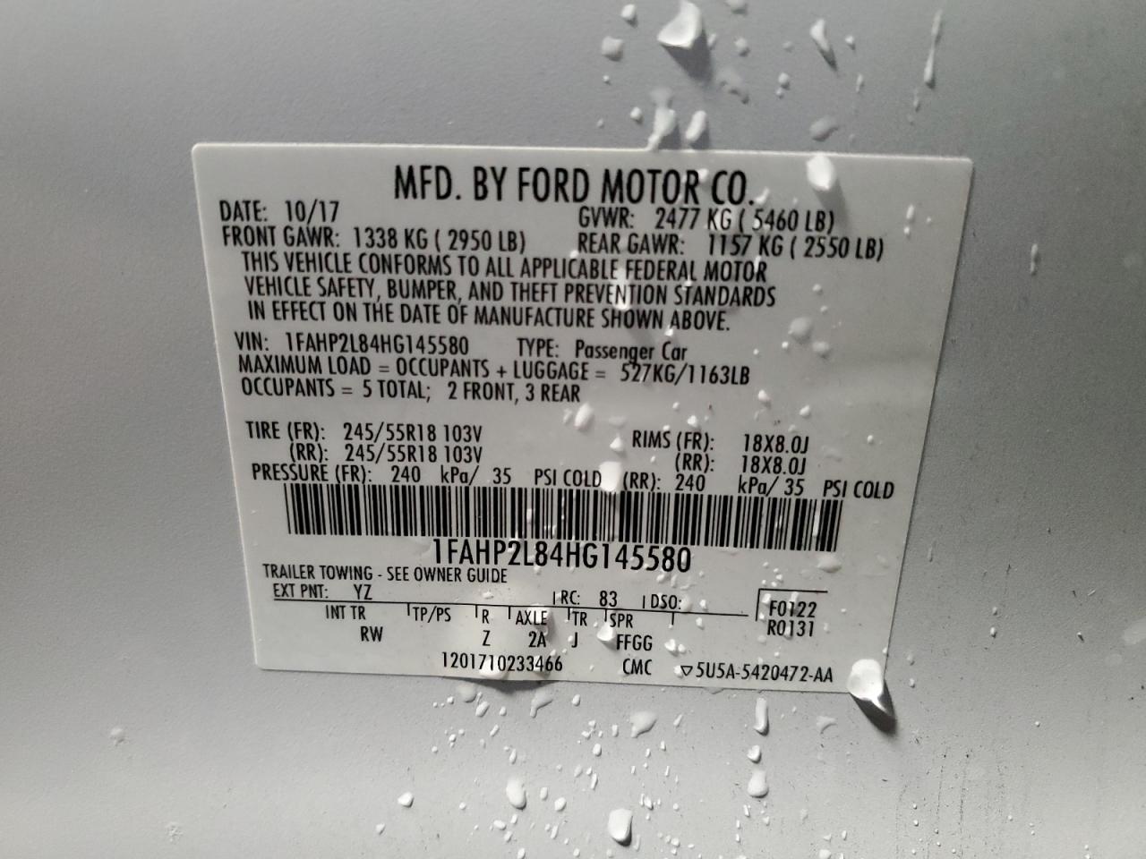 FORD TAURUS POLICE INTERCEPTOR