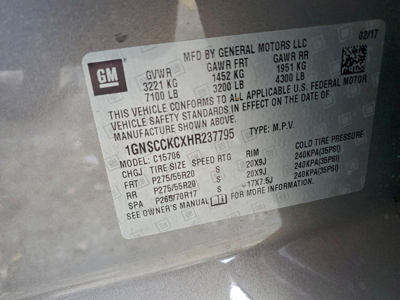 CHEVROLET TAHOE C1500 PREMIER