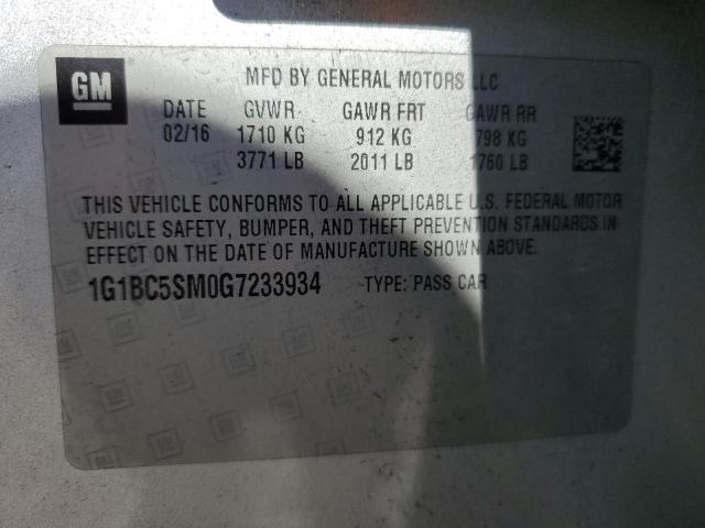 2016 CHEVROLET CRUZE LS #3303884727