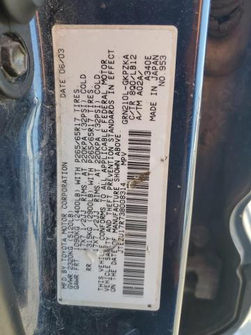 2003 TOYOTA 4RUNNER LI #3297106514