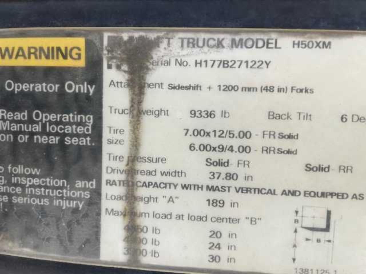 Lot #3290280250 2002 HYSTER FORKLIFT