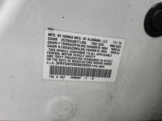 2016 ACURA MDX 5FRYD4H28GB039353