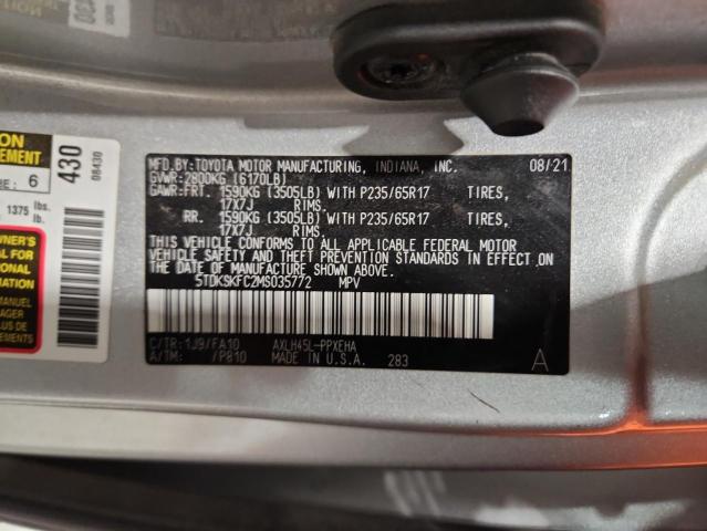 2021 TOYOTA SIENNA LE #3304587447