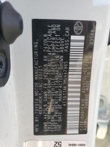 2021 TOYOTA CAMRY SE #3296432750