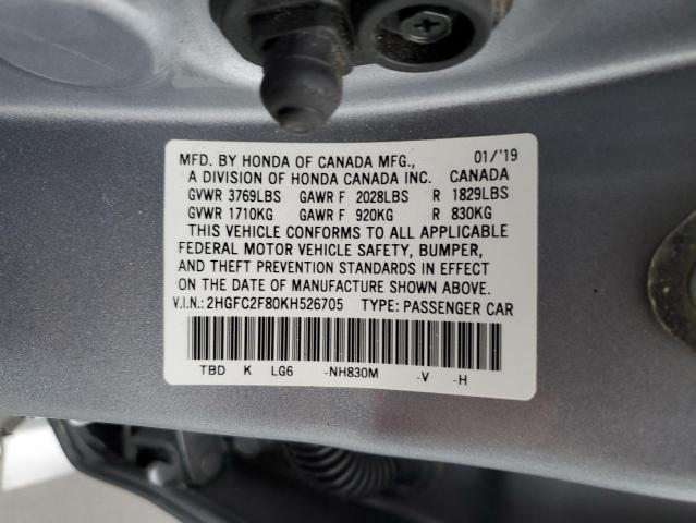 2019 HONDA CIVIC SPOR #3302797888