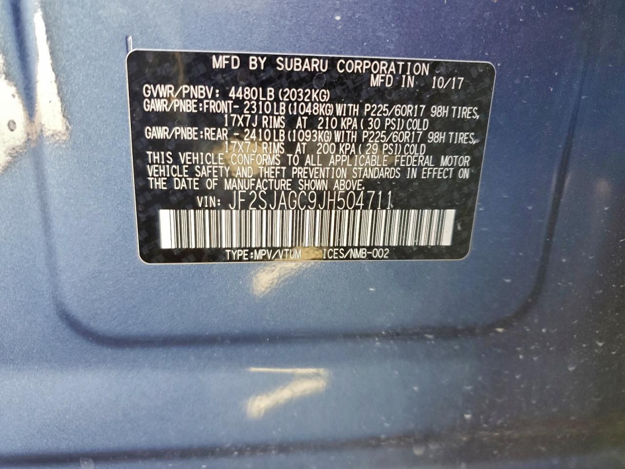 SUBARU FORESTER 2.5I PREMIUM