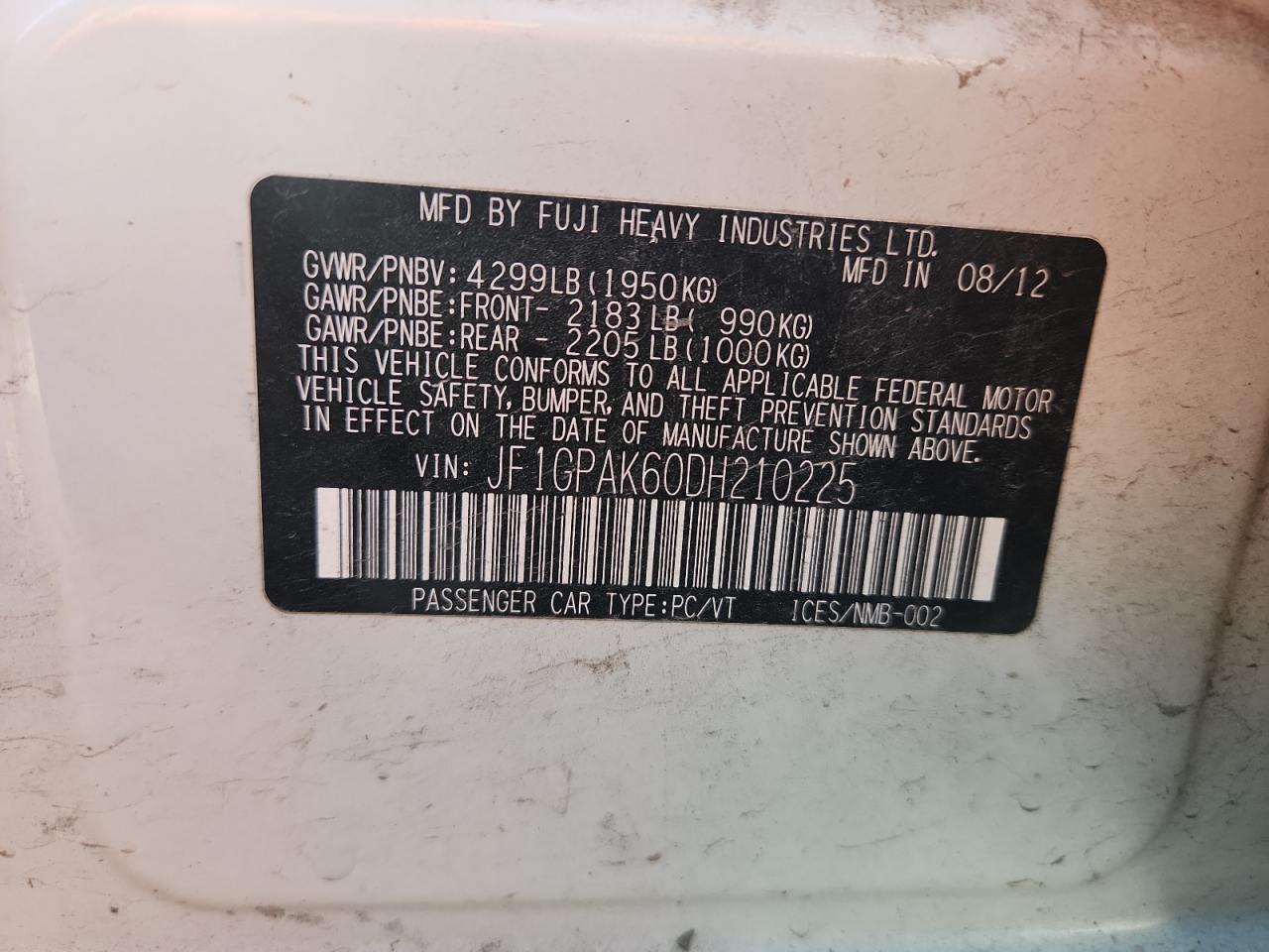 SUBARU IMPREZA LIMITED