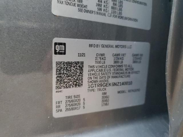 2022 GMC SIERRA LIM - 1GTR9GEK6NZ140010