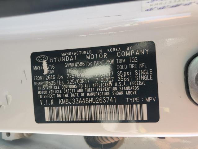 2017 HYUNDAI TUCSON LIM KM8J33A48HU263741