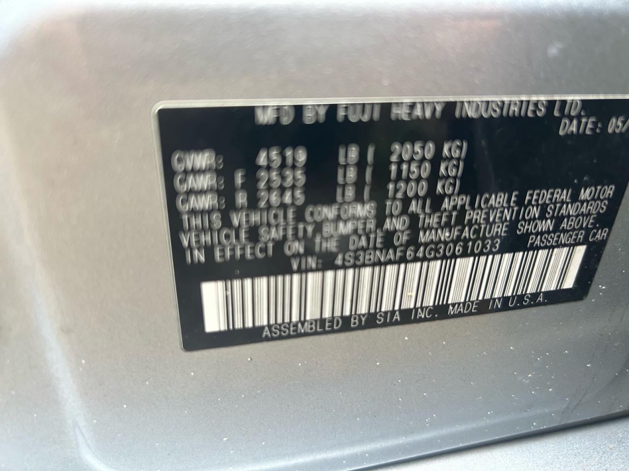 SUBARU LEGACY 2.5I PREMIUM