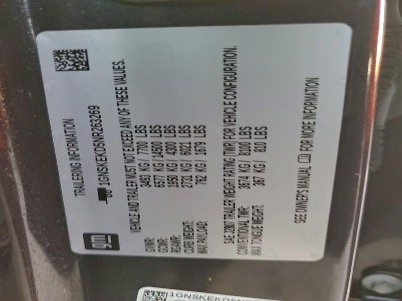 2022 CHEVROLET SUBURBAN K #3310359001