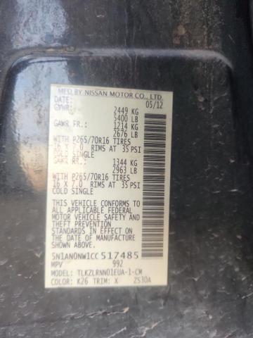 2012 NISSAN XTERRA OFF #3287999147