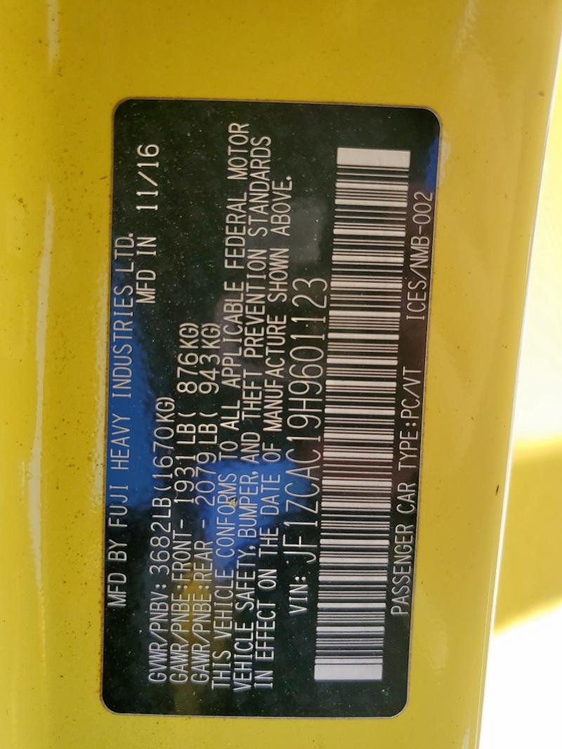 2017 SUBARU BRZ 2.0 LI #3304729911