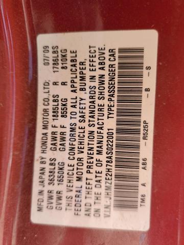 2010 HONDA INSIGHT EX #3283816417