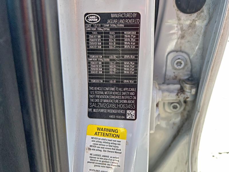 2020 LAND ROVER RANGE ROVE #3302659038