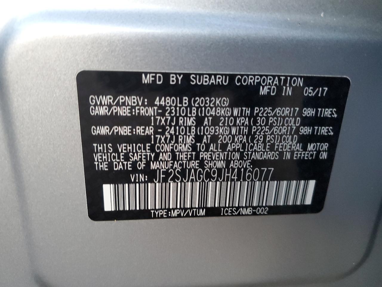 SUBARU FORESTER 2.5I PREMIUM