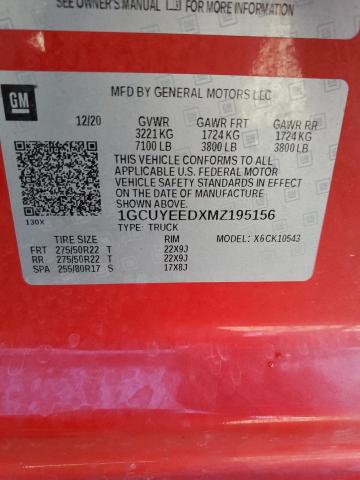 2021 CHEVROLET SILVERADO #3294604067